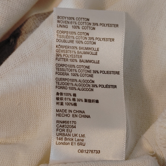 UO MARGO MIXED HENLEY T-SHIRT DRESS IN WHITE, XS - Picture 14 of 14